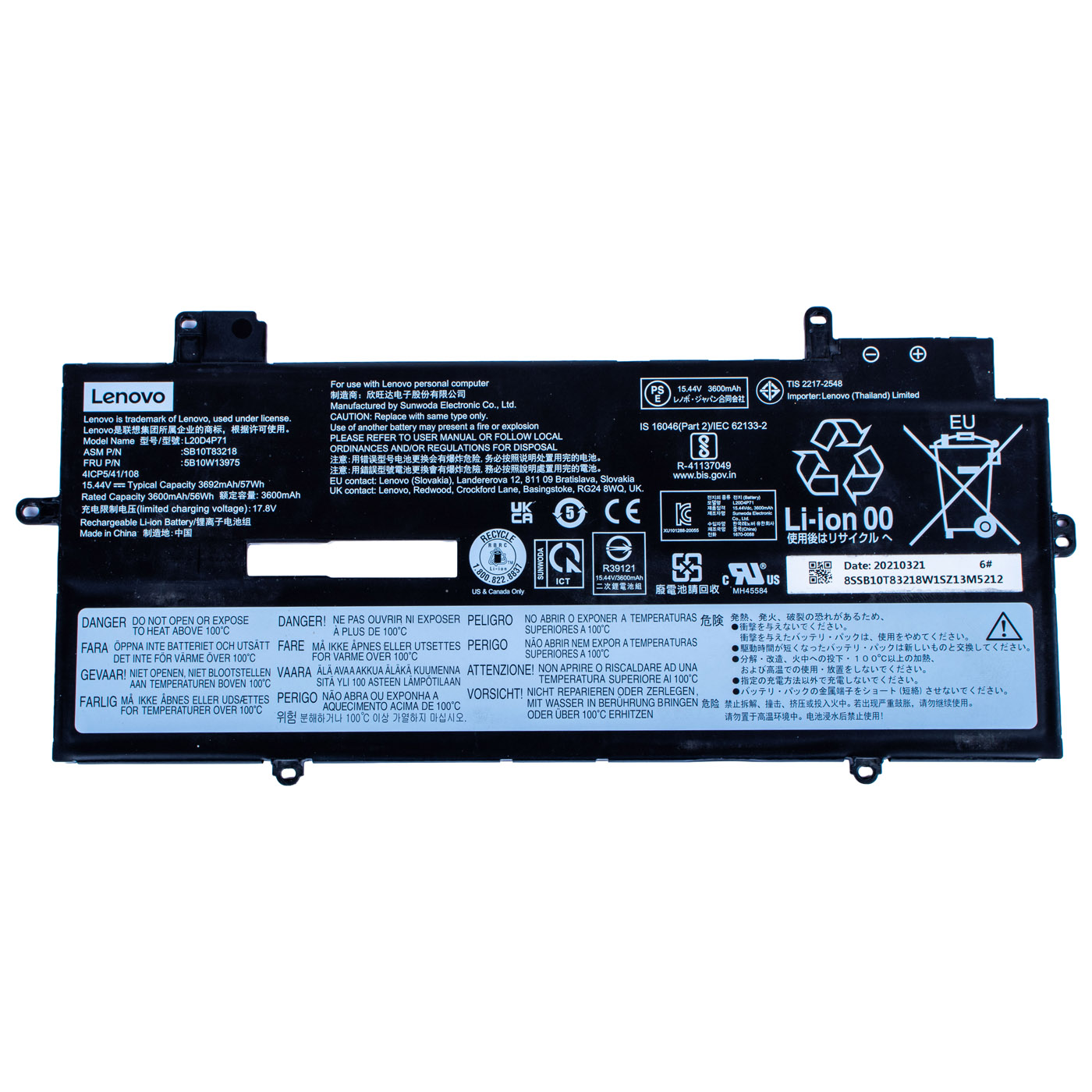 Bateria Lenovo ThinkPad X1 Carbon 10 11 X1 Yoga 7 8