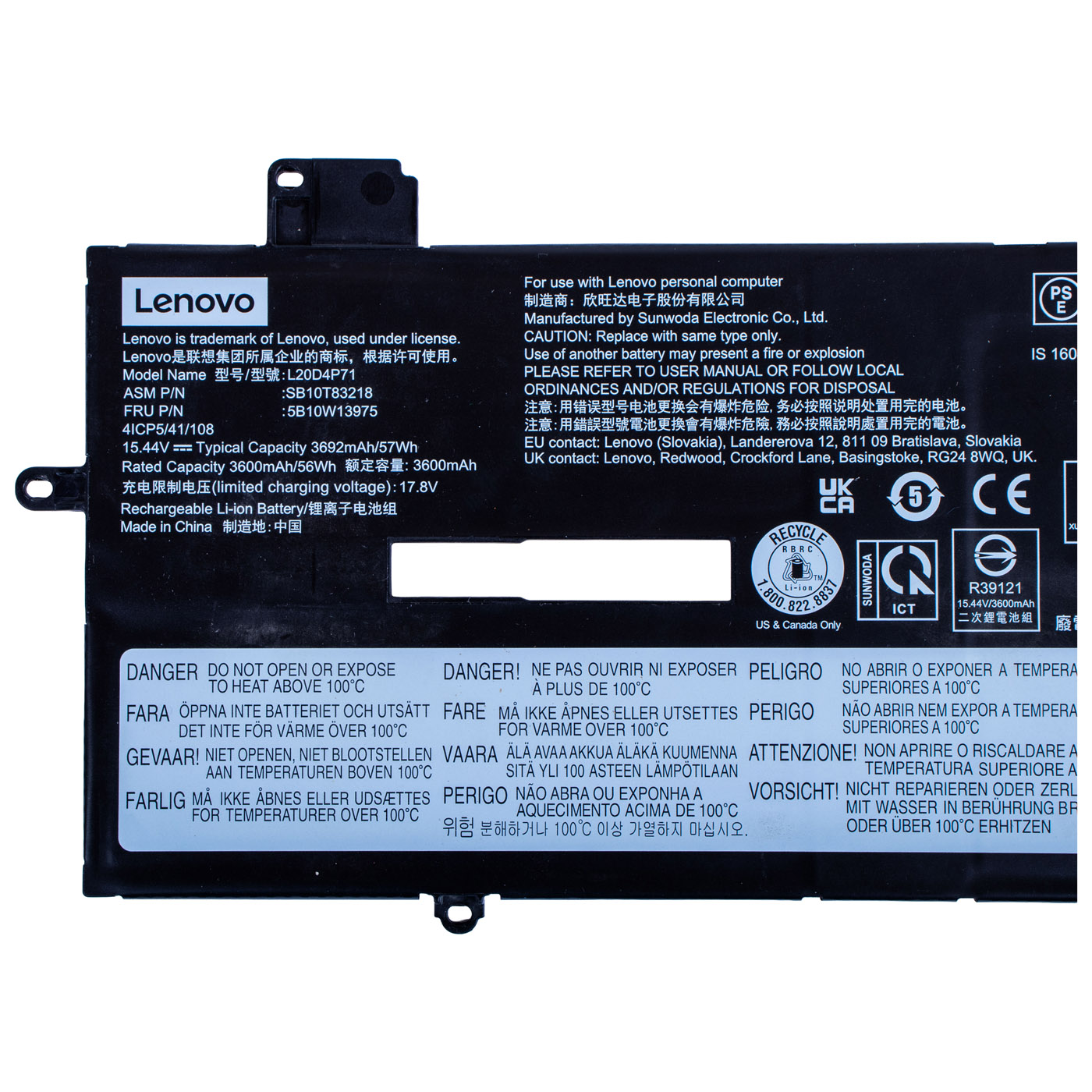 Bateria Lenovo ThinkPad X1 Carbon 10 11 X1 Yoga 7 8