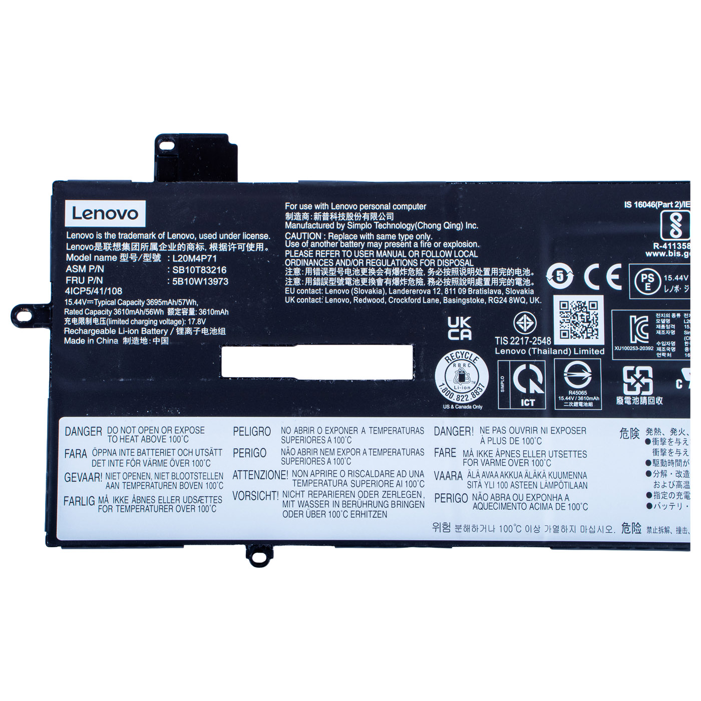 Bateria Lenovo ThinkPad X1 Carbon 9 10 11 X1 Yoga 6 7 8