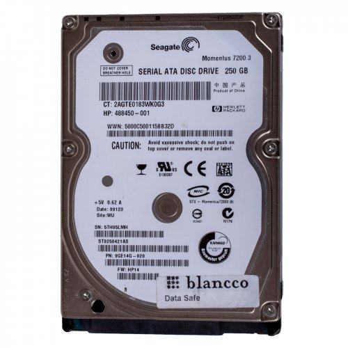 Dysk twardy HDD 2.5 SATA 250 GB 7200 RPM 1.5 Gbps