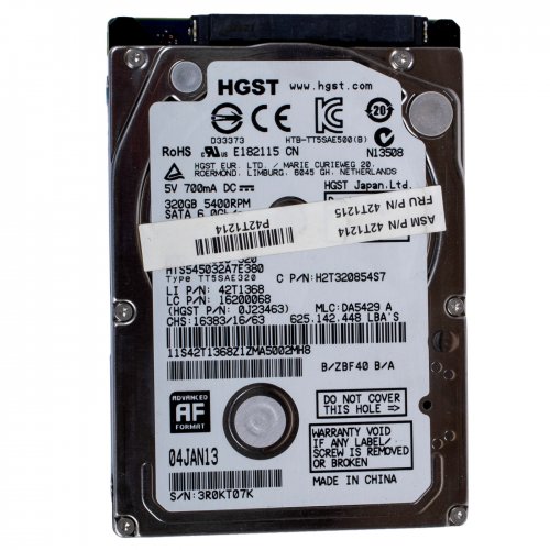 Dysk twardy HDD 2.5 SATA III slim 320 GB 5400 RPM 6.0 Gbps