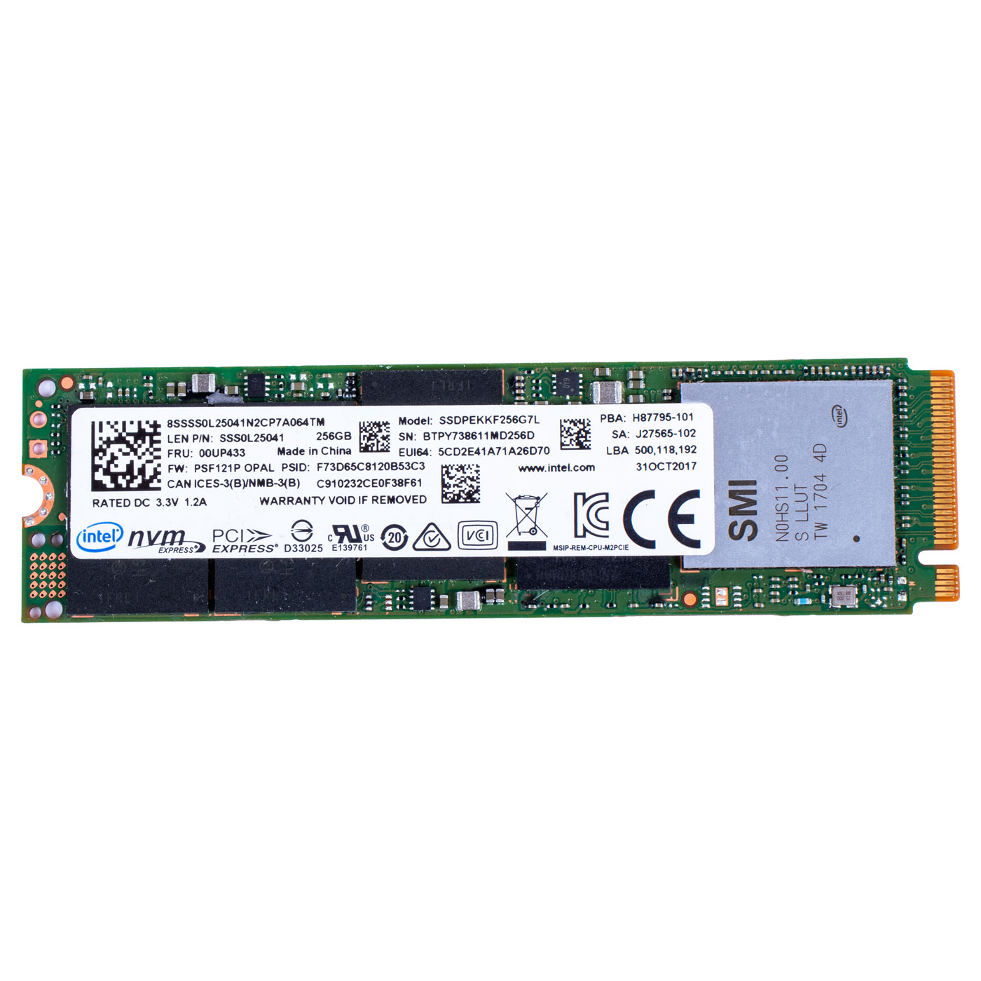 Dysk twardy Intel 256 GB PCIe NVMe SSD M2 2280