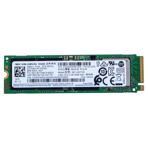Dysk twardy M.2 1024 GB Samsung PCIe NVM Exp 1.2 Gen3x4