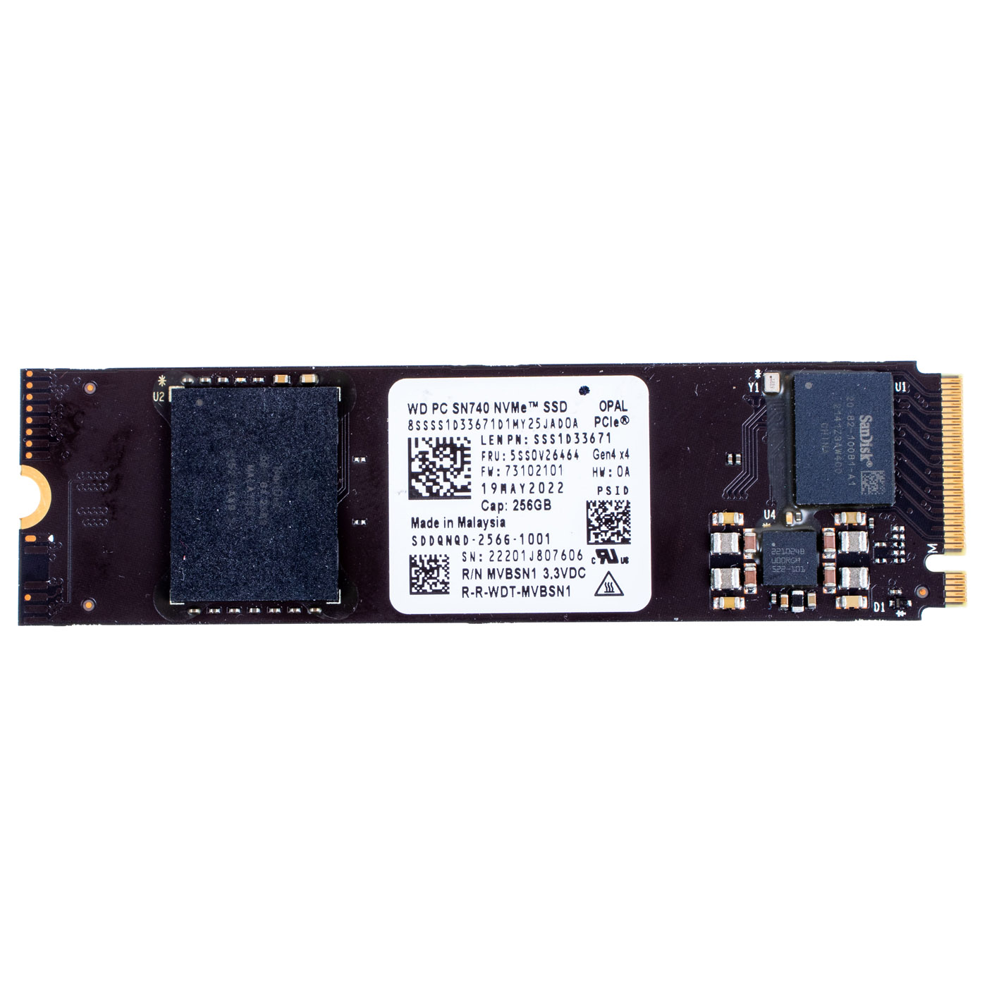 Dysk twardy M.2 256 GB Western Digital PCIe NVMe 4.0 x4