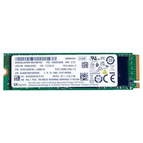 Dysk twardy M.2 512 GB SK Hynix PCIe NVMe 3.0 x4