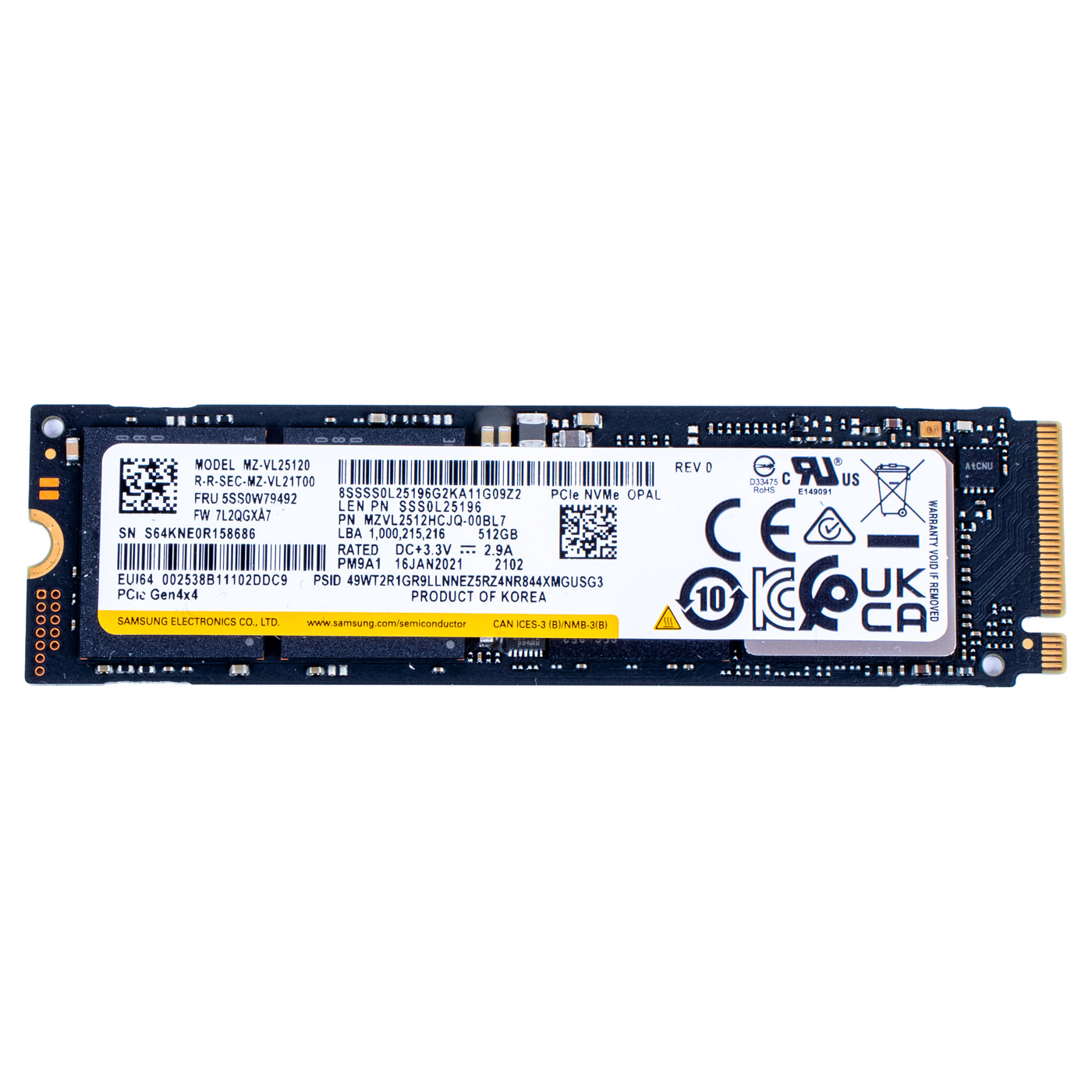 Dysk twardy M.2 512 GB Samsung 2280 PCIe 4x4 NVMe 1.4