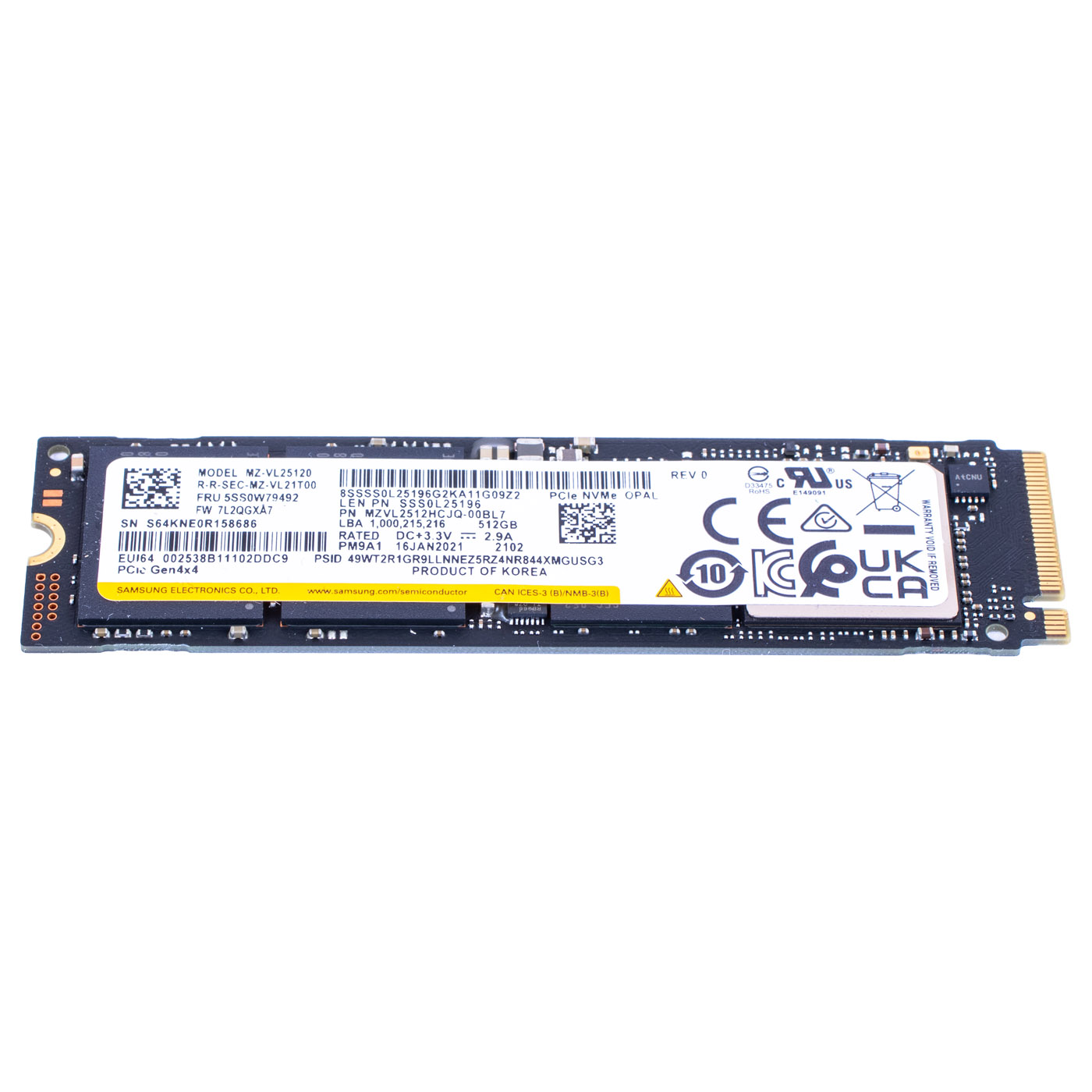 Dysk twardy M.2 512 GB Samsung 2280 PCIe 4x4 NVMe 1.4
