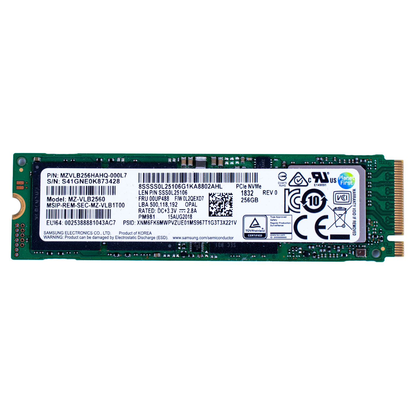 Dysk twardy Samsung 256 GB PCIe SSD M2 2280