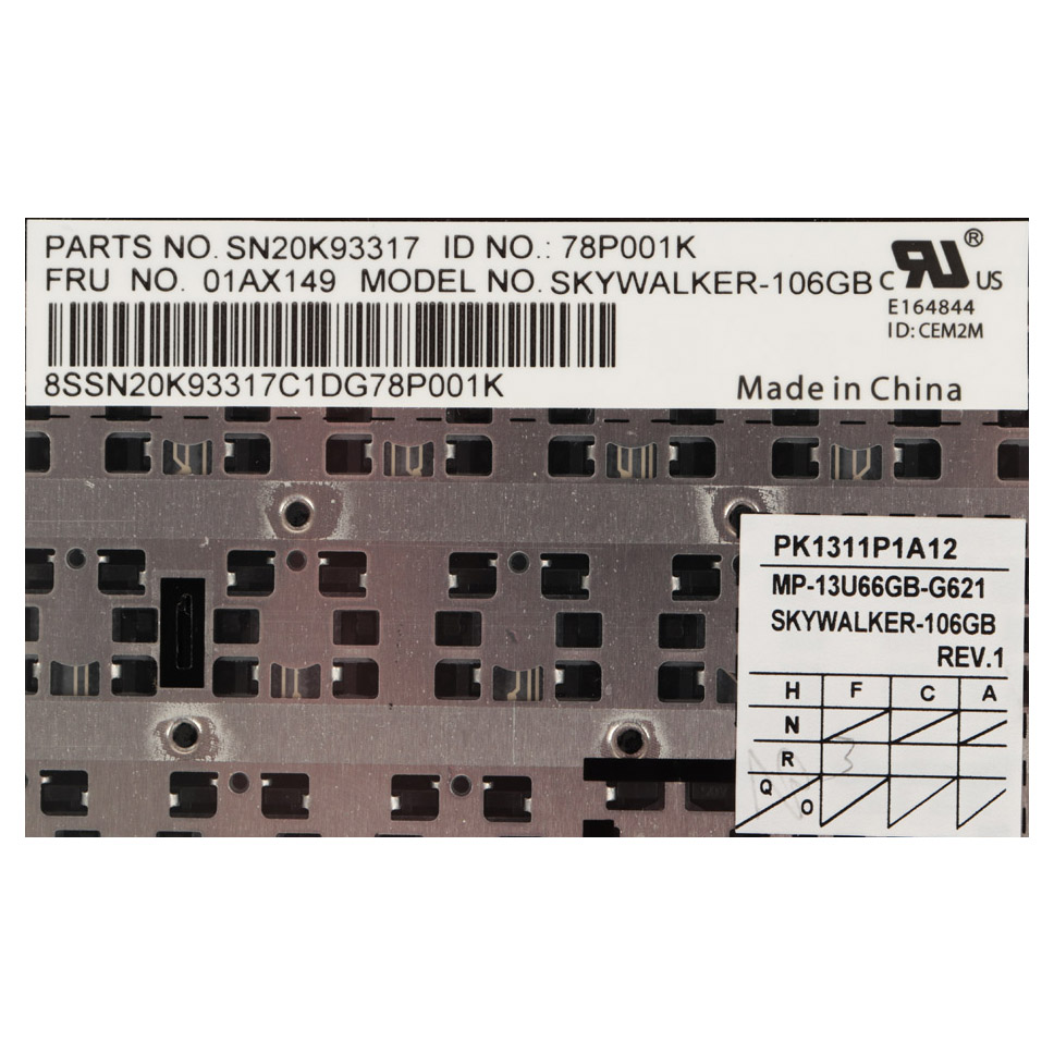 Klawiatura Lenovo ThinkPad E570 E575 UK Skywalker