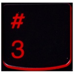 Klawisz CYFRA 3 Lenovo Y530 Y540 red