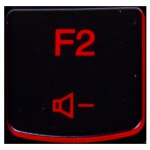Klawisz F2 Lenovo Y530 Y540 red