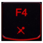 Klawisz F4 Lenovo Y530 Y540 red