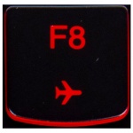Klawisz F8 Lenovo Y530 Y540 red