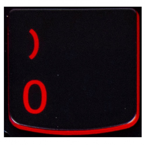 Klawisz CYFRA 0 Lenovo Y530 Y540 red 