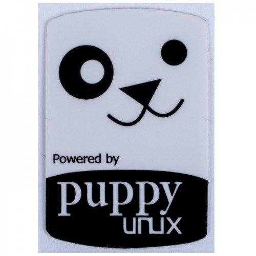 Naklejka Powered by Puppy linux 19 x 28 mm