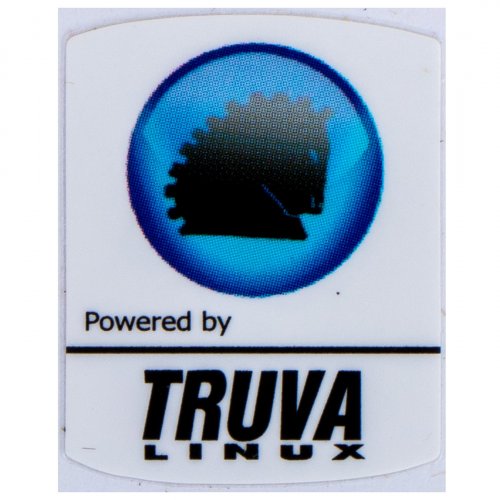 Naklejka Powered by Truva 19 x 24 mm