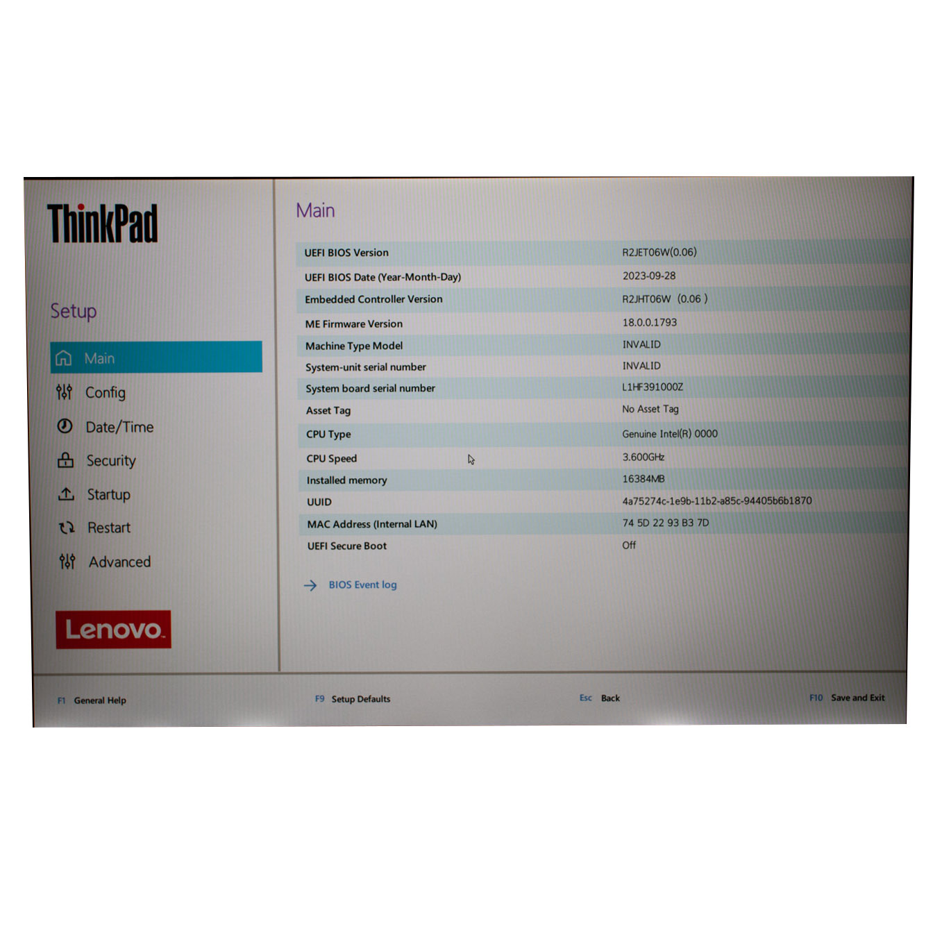 Płyta główna procesor Lenovo E14 6 generacja