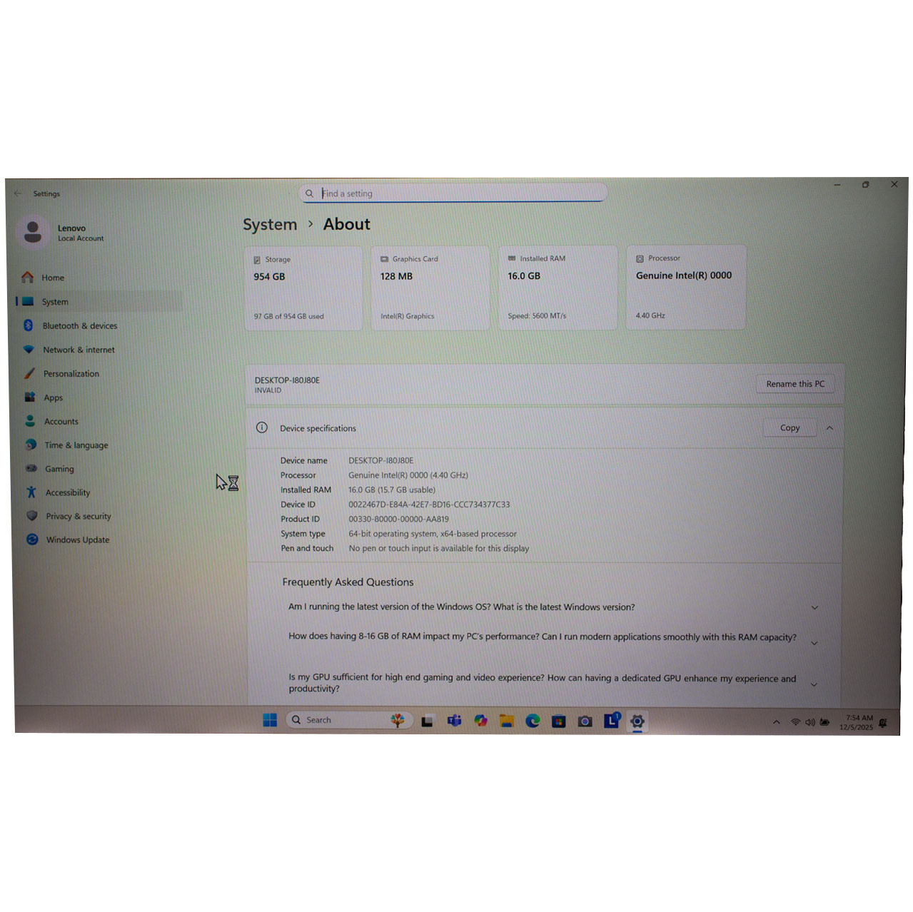 Płyta główna procesor Lenovo E14 6 generacja
