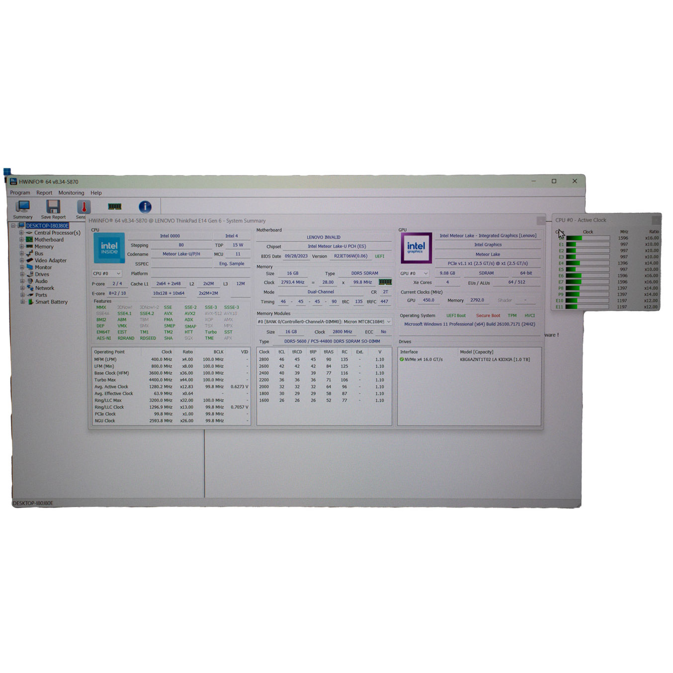 Płyta główna procesor Lenovo E14 6 generacja