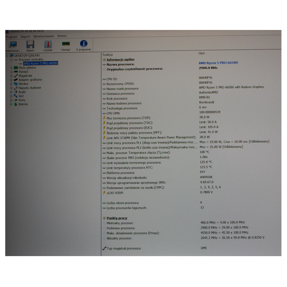 Płyta główna procesor Lenovo T14s 3 generacja AMD