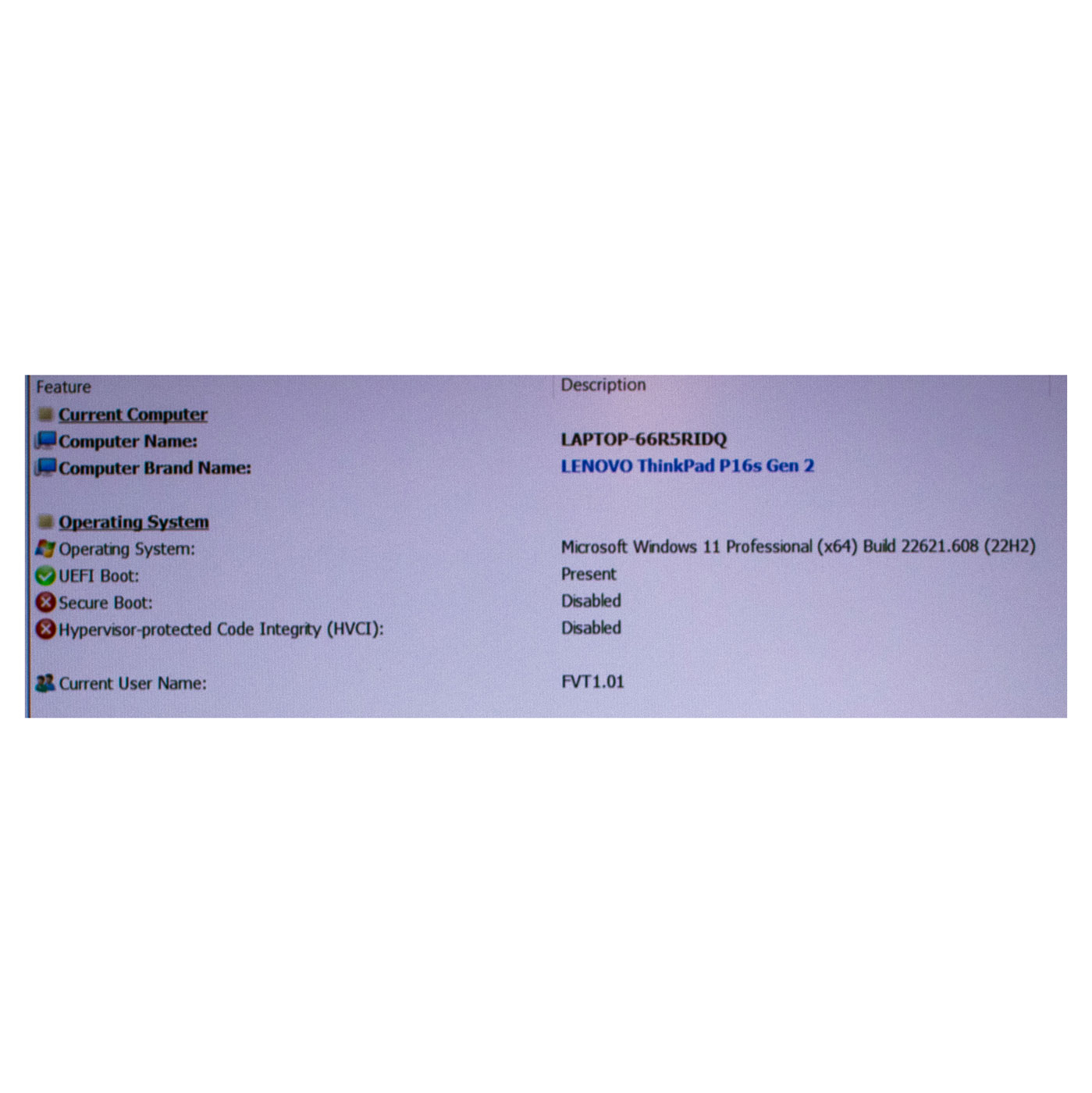 Płyta główna procesor Lenovo ThinkPad P16s 2 generacja