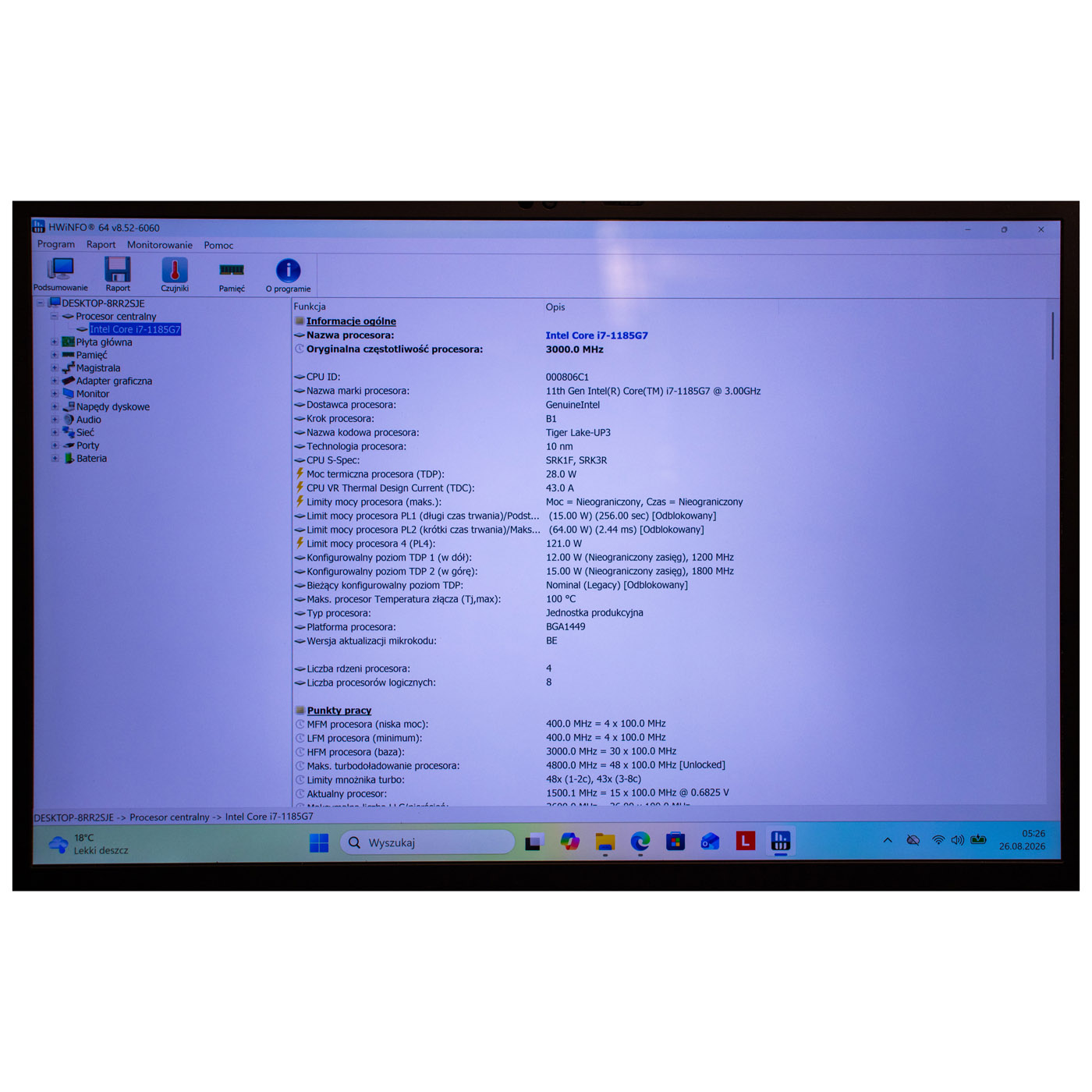 Płyta główna procesor Lenovo X1 Carbon 9 i7 1185G7 16GB