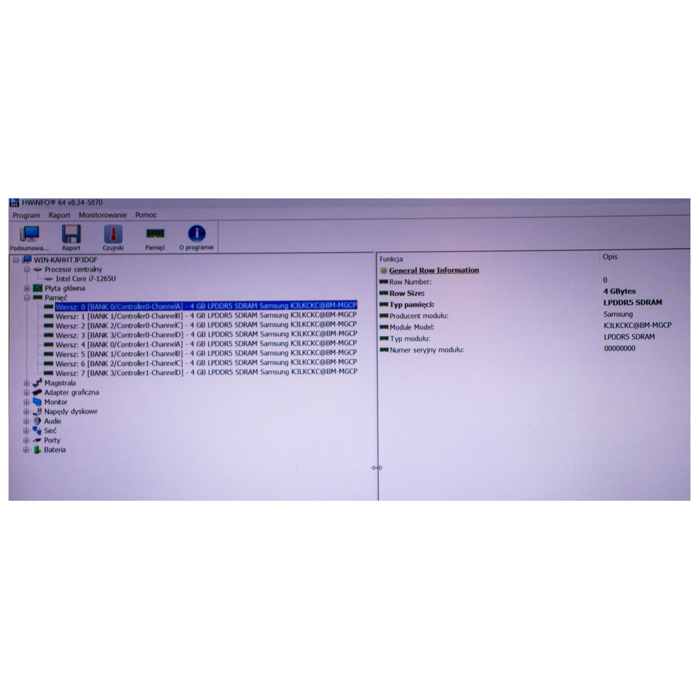 Płyta główna procesor Lenovo T14s 3 generacja i7 1265U 32 GB