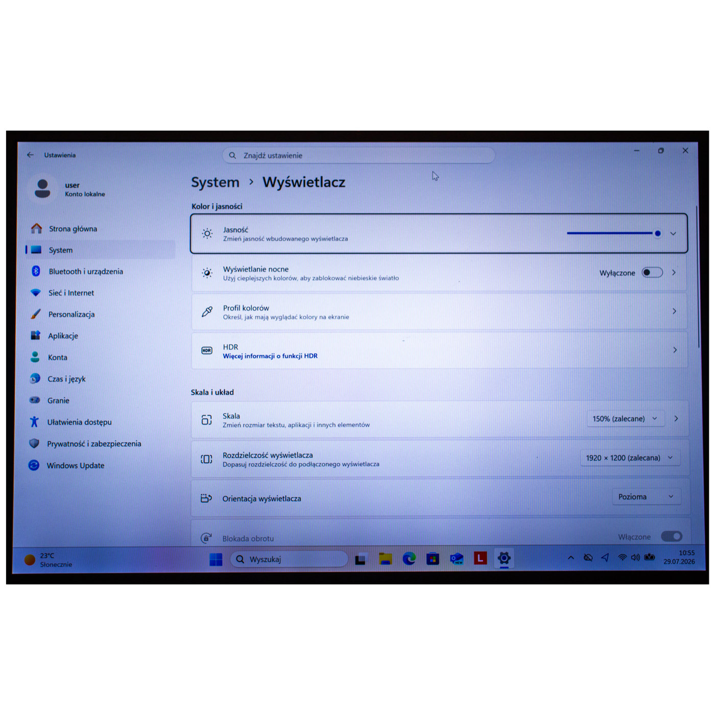 Skrzydło matrycy Lenovo X1 Carbon 10 dotyk WUXGA