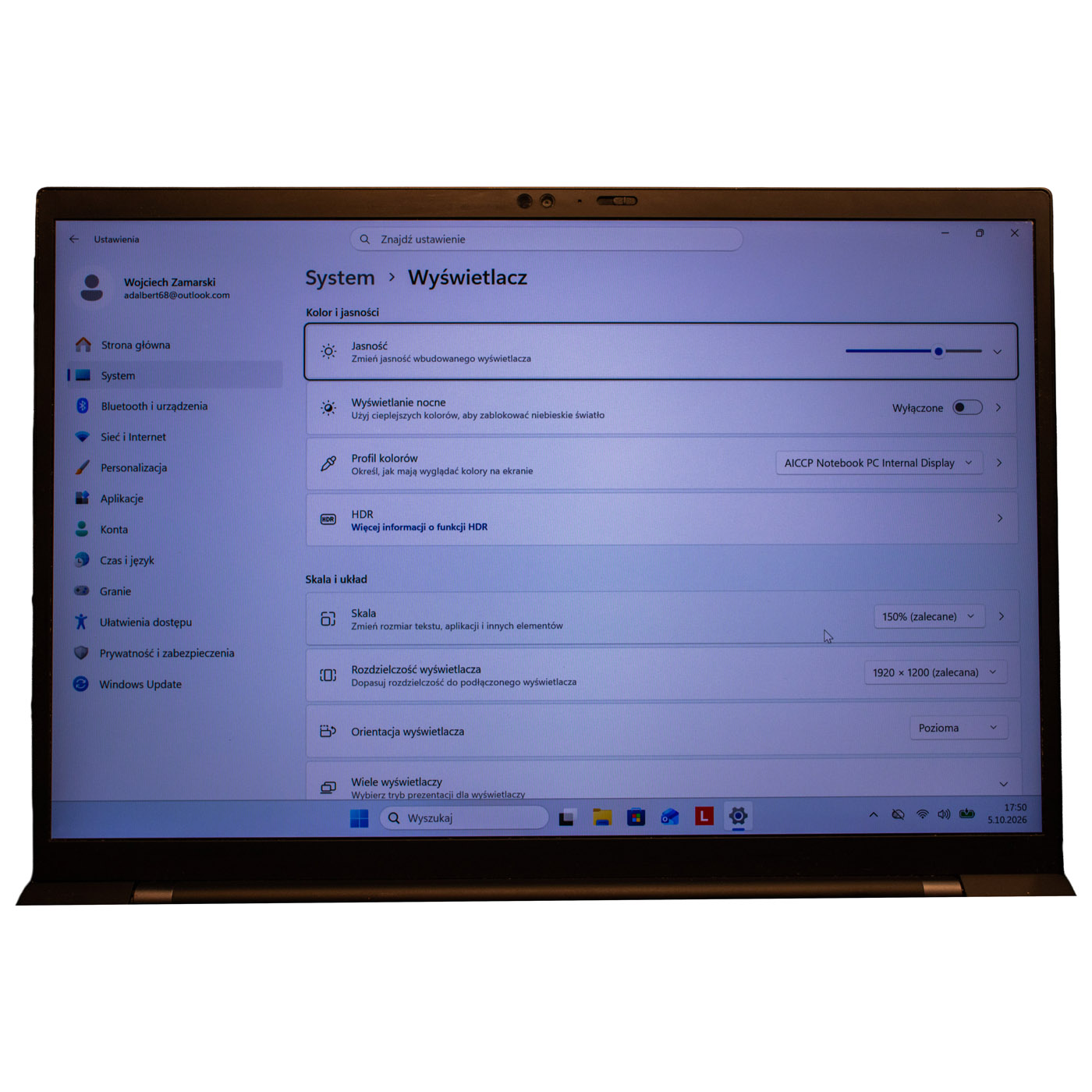 Skrzydło matrycy matryca Lenovo X1 Carbon 9 dotyk WUXGA